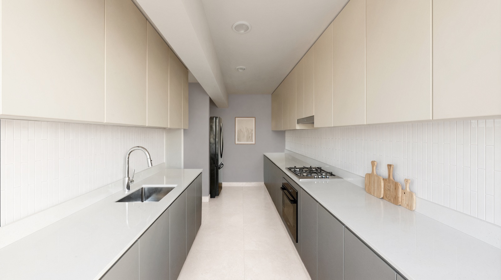 Cocina · Azara Interiores · render de VIZIA STUDIO
