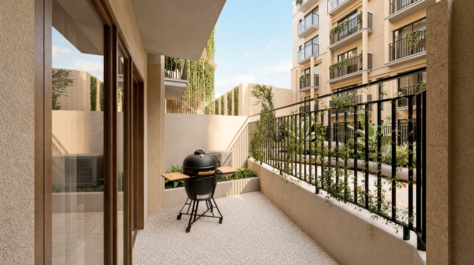 Terraza · Azara Interiores · render de VIZIA STUDIO