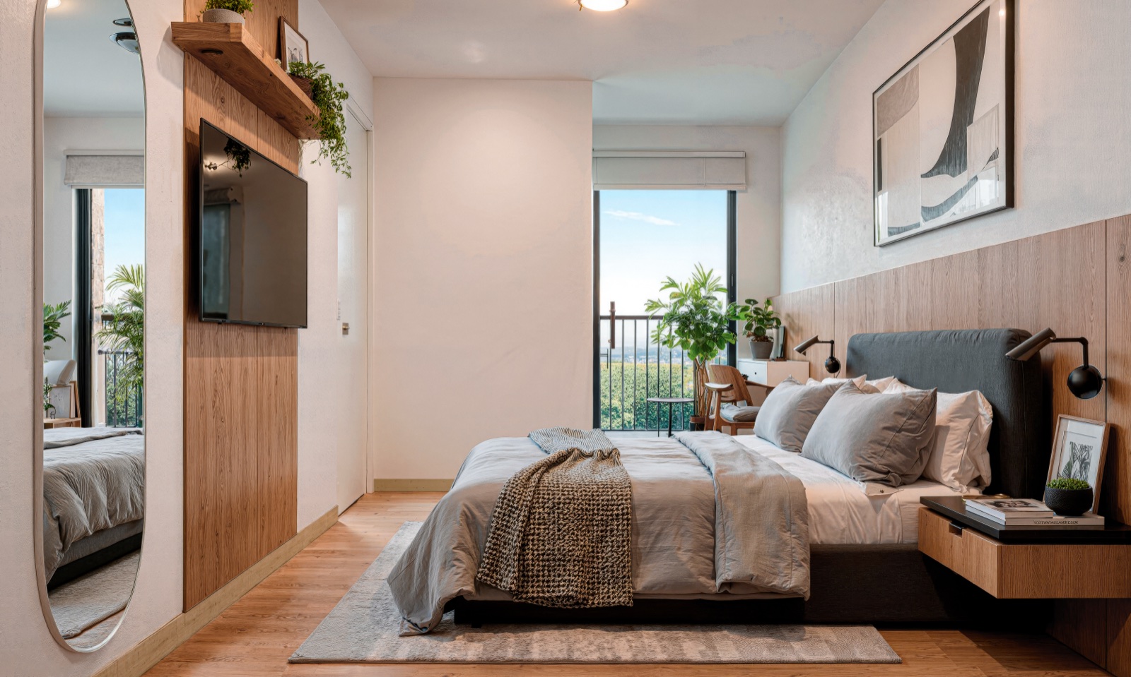 Dormitorio · Ezena 4 · render de VIZIA STUDIO