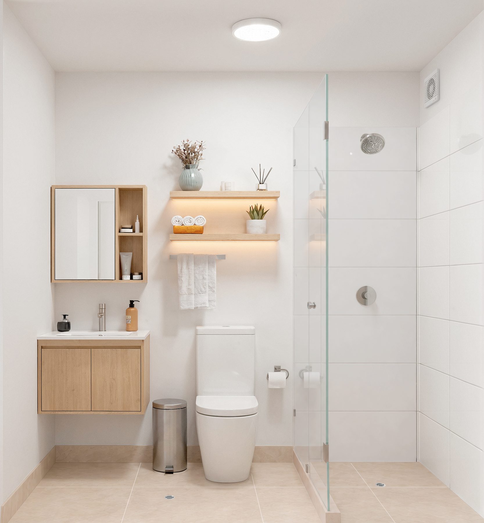 Baño · Montaire · render de VIZIA STUDIO