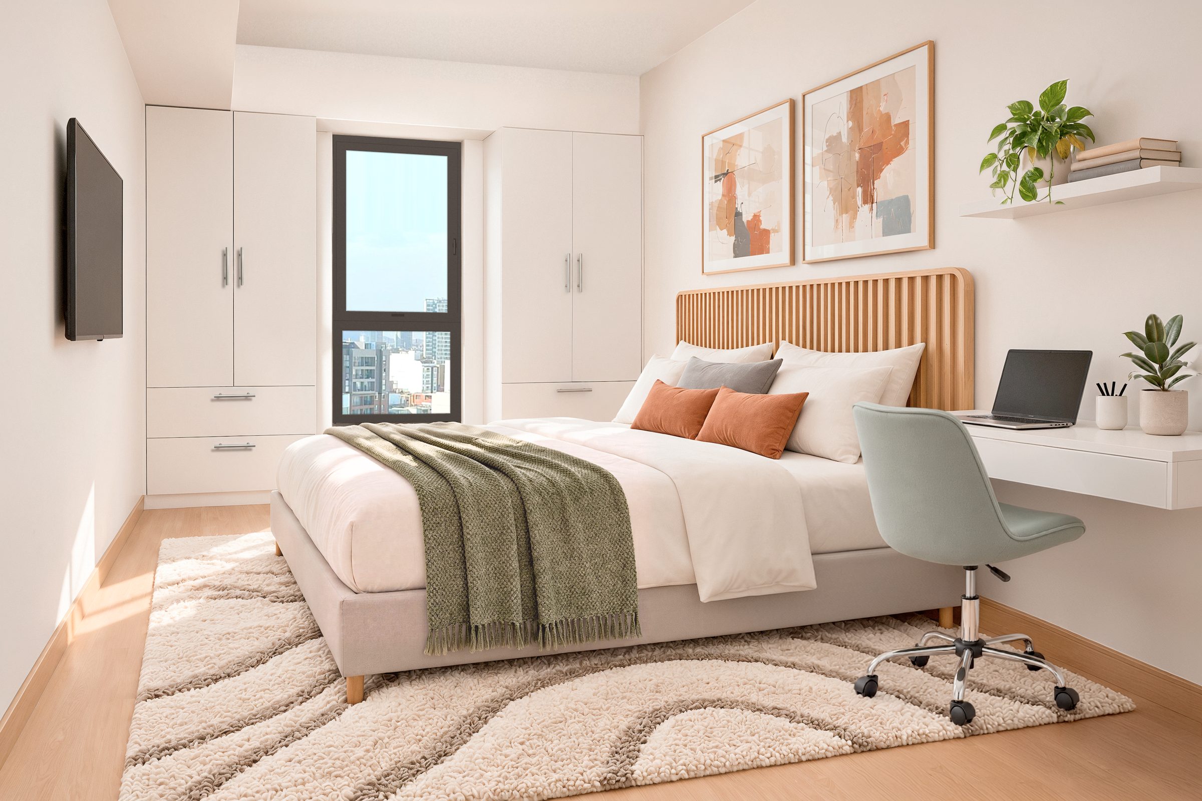 Dormitorio secundario · Montaire · render de VIZIA STUDIO