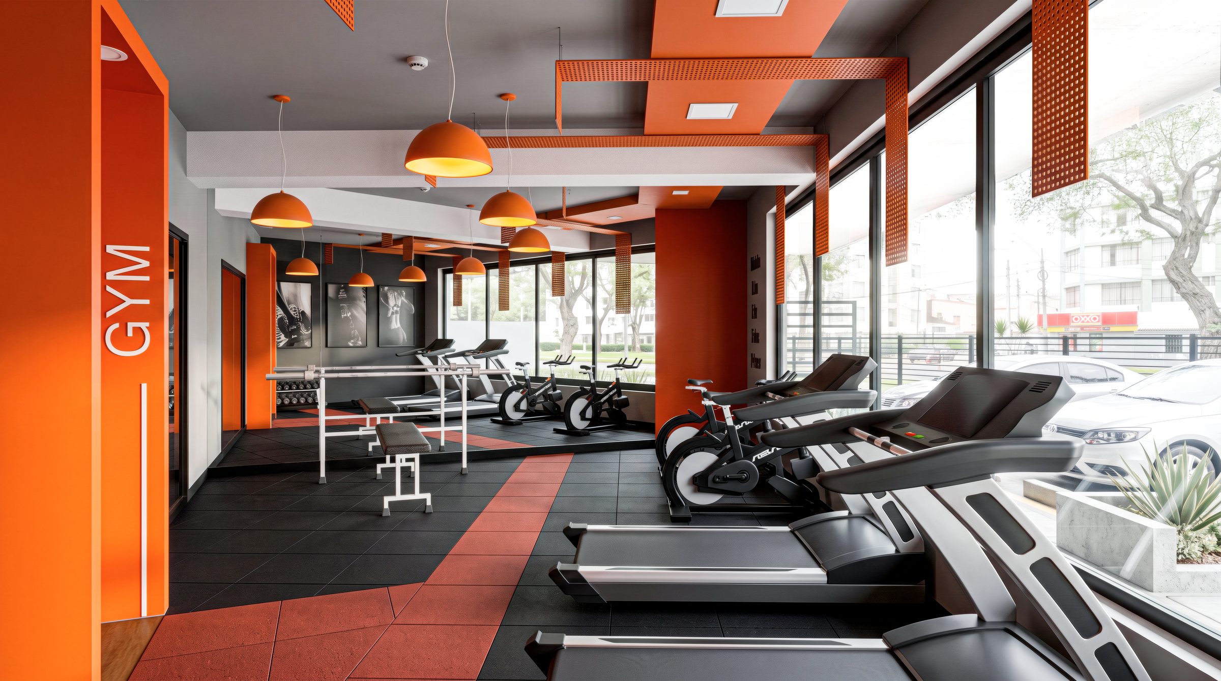 Gimnasio · Montaire · render de VIZIA STUDIO