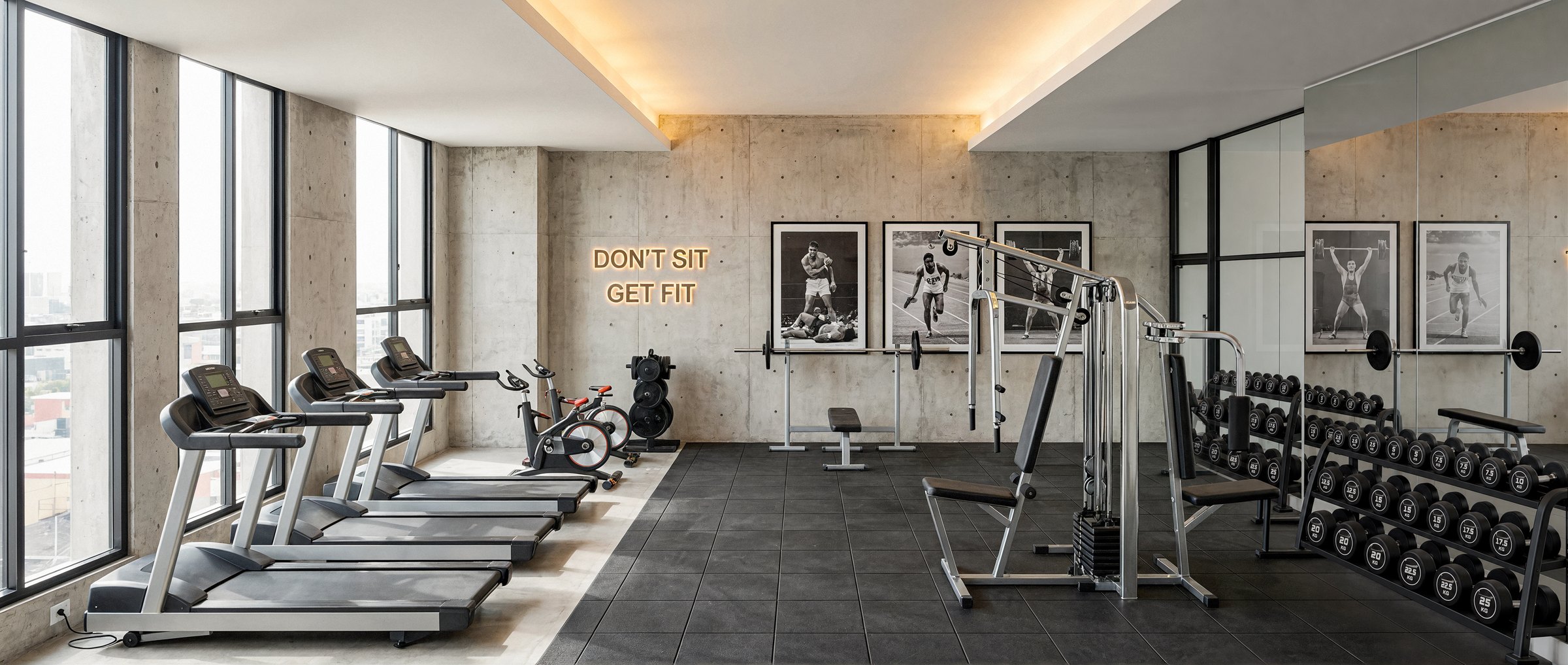 Gimnasio · Tribeca Tower · render de VIZIA STUDIO