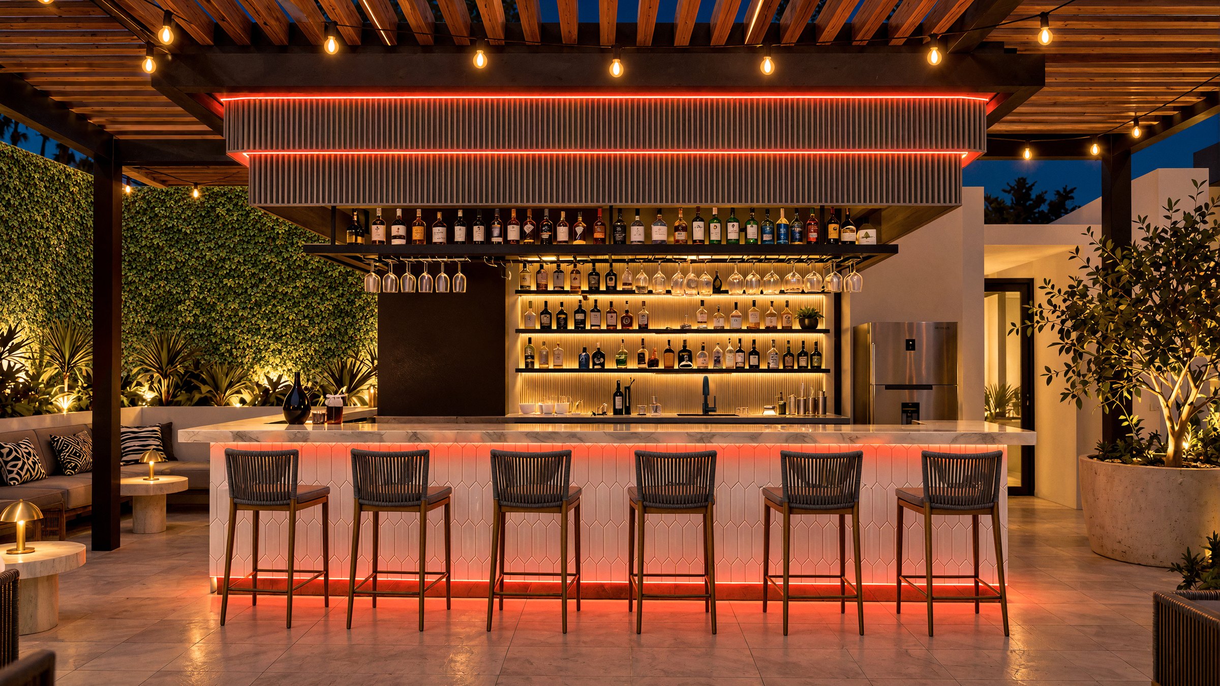 Rooftop bar · Tribeca Tower · render de VIZIA STUDIO