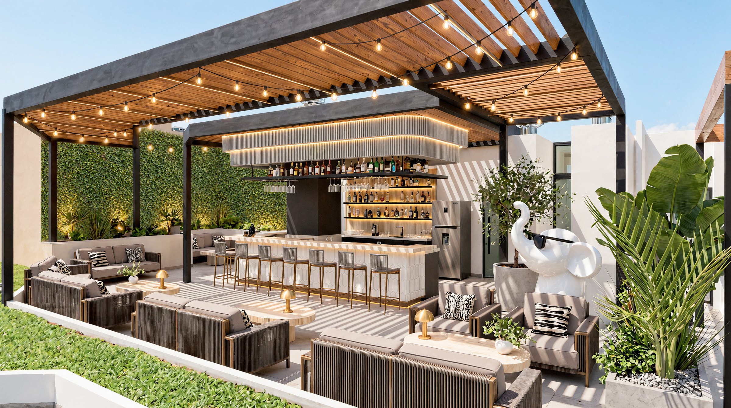 Rooftop bar de día